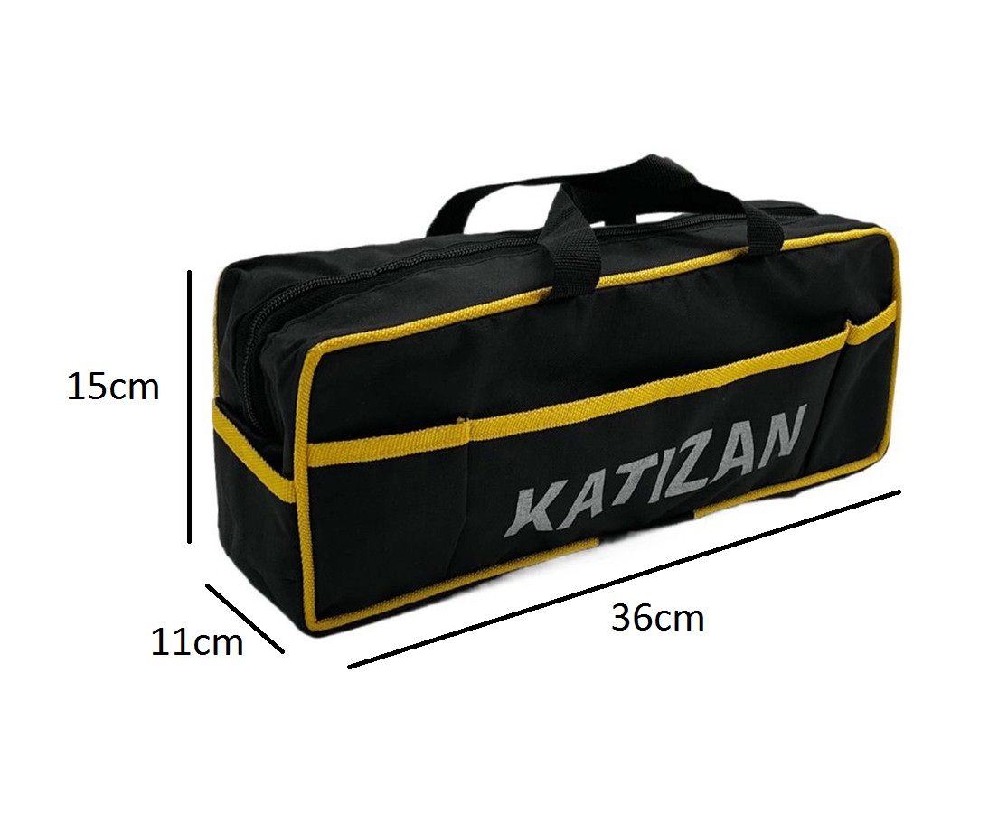 کیف ابزار کاتیزان پارچه‌ای با ابعاد 36×15×11 سانتی‌متر